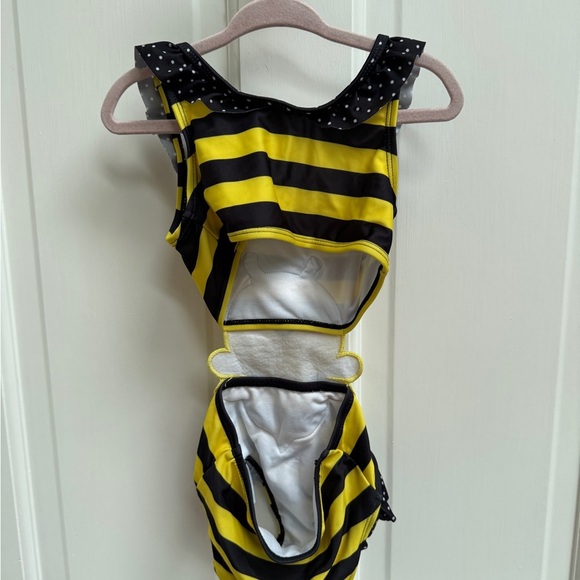 NWOT Wetsuit Club 18M Black & Yellow Bumble Bee One piece Bathingsuit - Picture 5 of 5